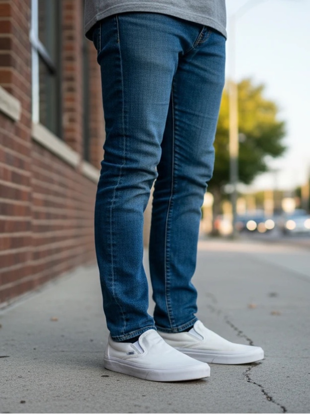 Vans Men's Classic White Slip On, Size 9, Women’s 10.5